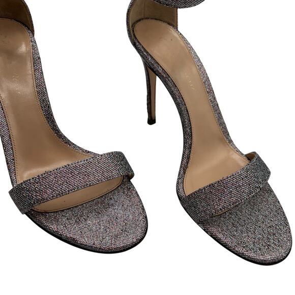 Gianvito Rossi Lurex Fabric Portofino Glitter Metallic Heels Multicolor Size 6 - Picture 2 of 16